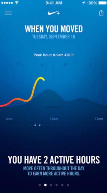 Nike mobile app for active movement