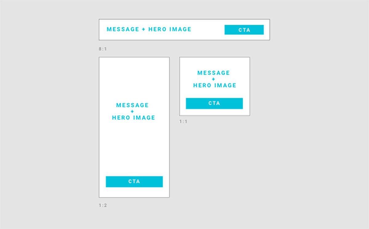 Banner templates for messages and hero images