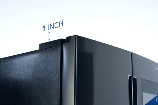 Lowe's 1-inch fitment graphic for Samsung refrigerators