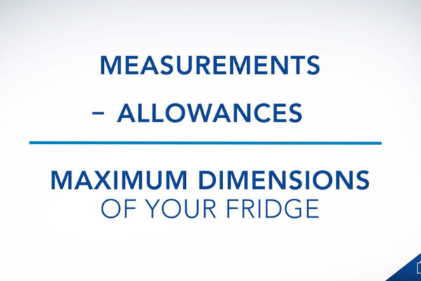 Lowe's measurement allowances graphic for Samsung refrigerators