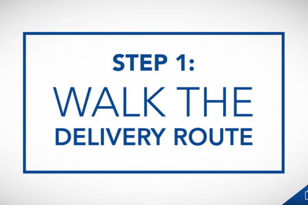 Lowe's Walk the delivery route graphic