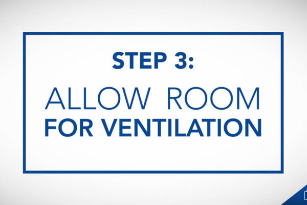 Lowe's allow room for ventilation graphic