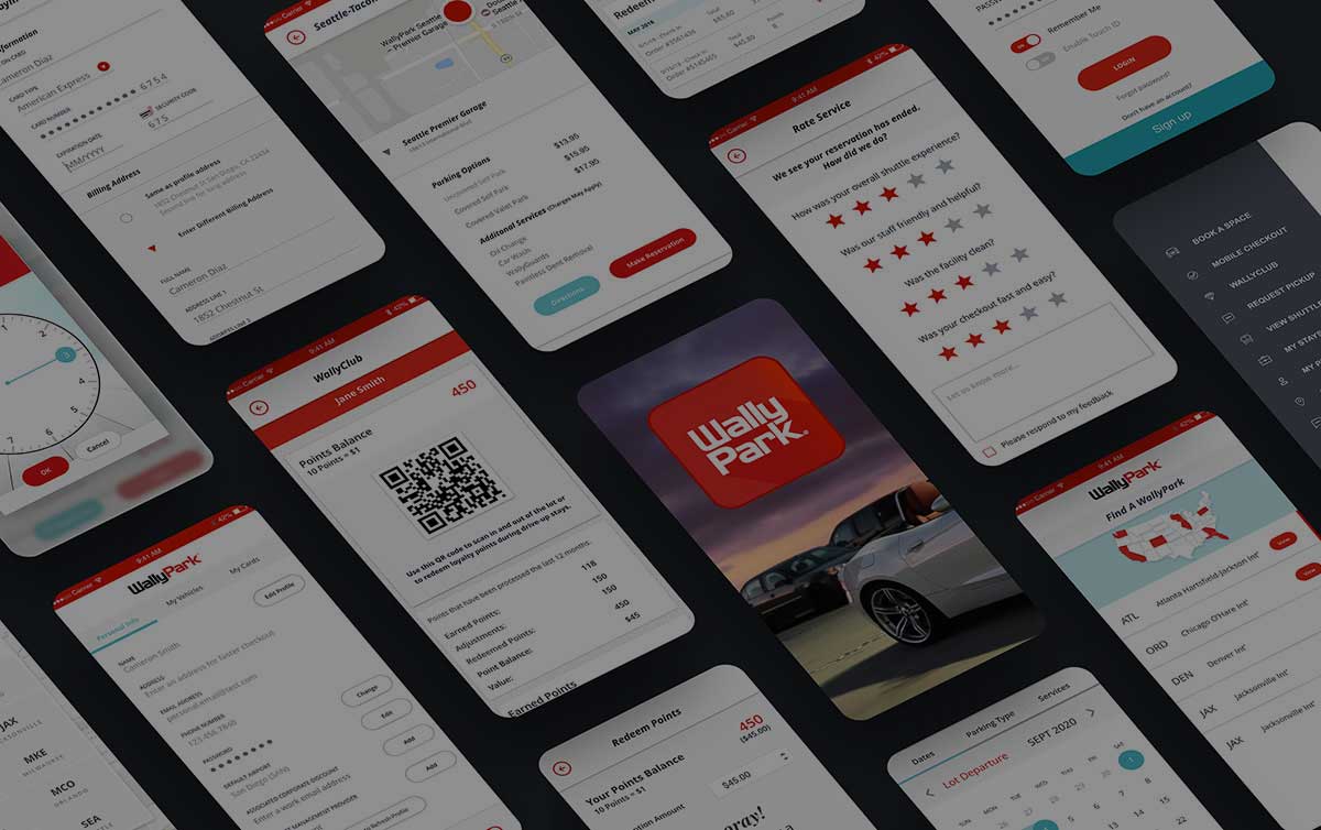 Digital mobile screens for WallyPark