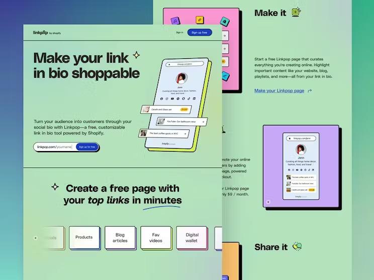 Linkpop web pages